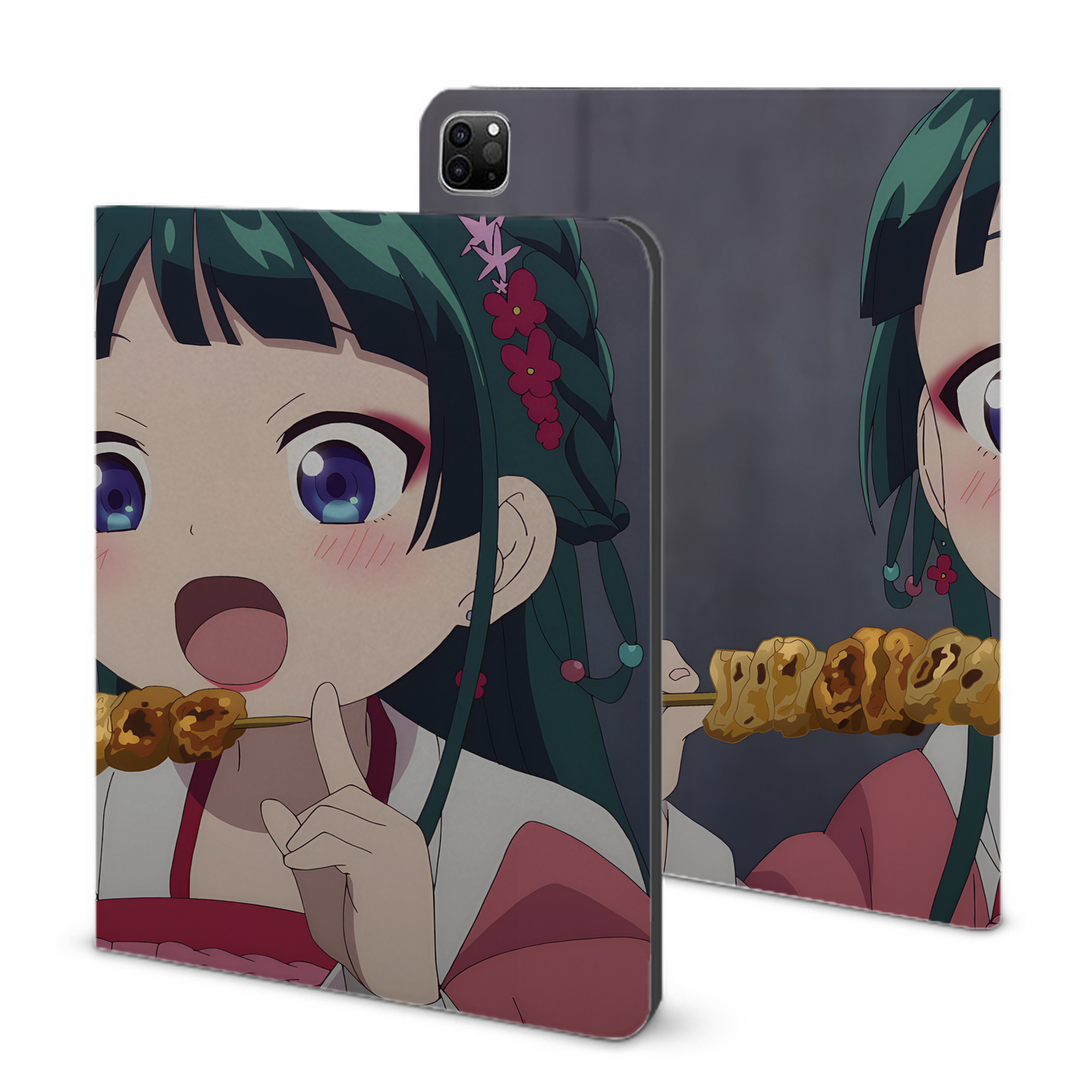 （画像用） 薬屋のひとりごと The Apothecary Diaries IPad ケース ブック型 PUレザー TPU 耐衝撃 軽量 薄型 ペン収納なし 全面保護 IPad 各モデル対応